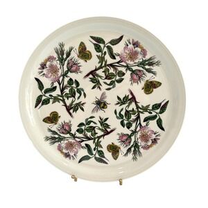 Portmeirion Botanic Garden 12 In Round Platter Dog Rose Green Mark